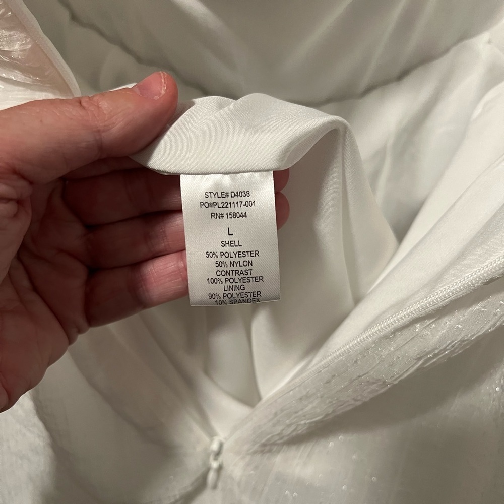 Lena White Bustier Strapless Cocktail Dress Women's Size Large Fully Lined - Picture 15 of 16